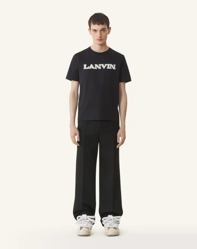 Bawełniana koszulka Lanvin z owczej skóry Bawełniana koszulka Lanvin z owczej skóry