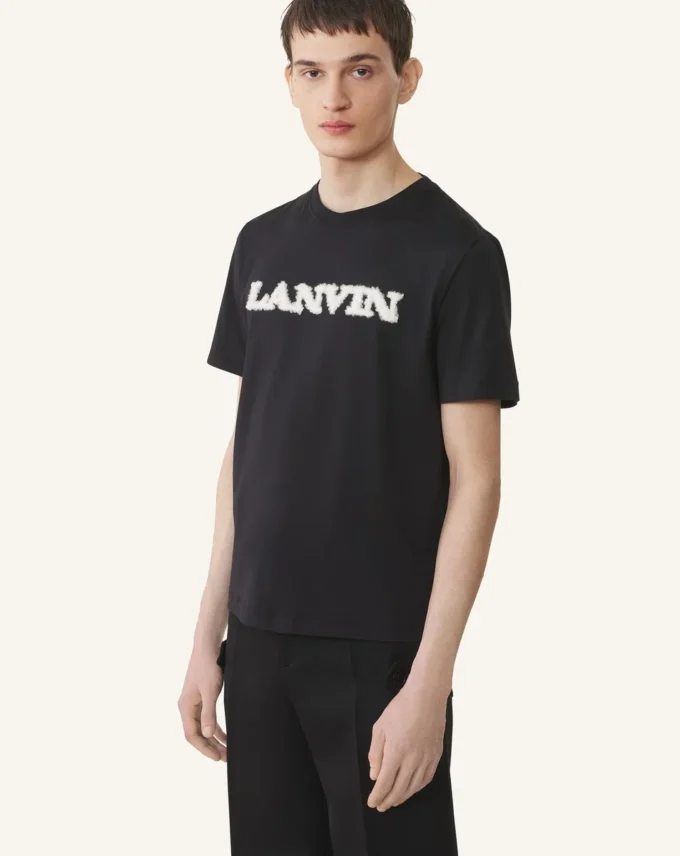 Bawełniana koszulka Lanvin z owczej skóry Bawełniana koszulka Lanvin z owczej skóry