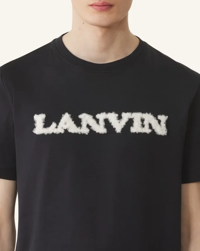 Bawełniana koszulka Lanvin z owczej skóry Bawełniana koszulka Lanvin z owczej skóry