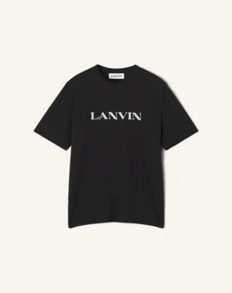 Bawełniana koszulka z haftem Lanvin