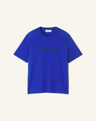 Bawełniana koszulka z haftem Lanvin