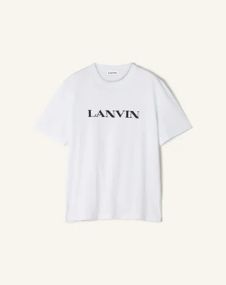 Bawełniana koszulka z haftem Lanvin