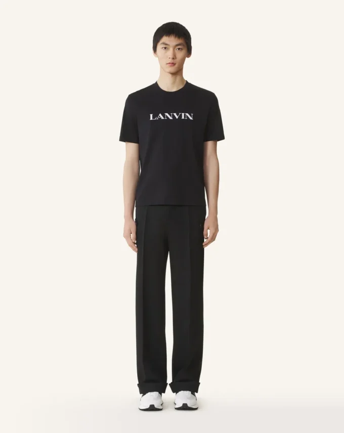 Bawełniana koszulka z haftem Lanvin Bawełniana koszulka z haftem Lanvin