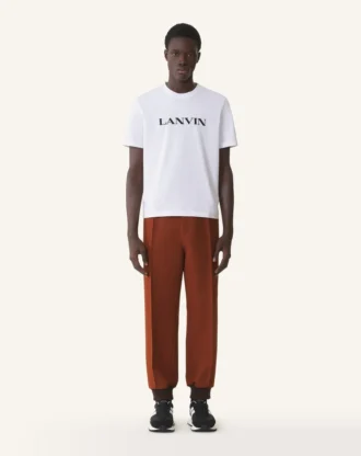 Bawełniana koszulka z haftem Lanvin