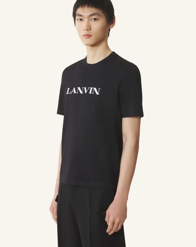 Bawełniana koszulka z haftem Lanvin Bawełniana koszulka z haftem Lanvin