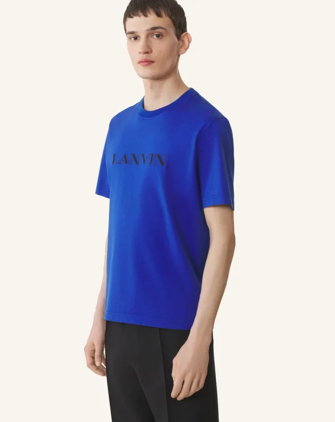 Bawełniana koszulka z haftem Lanvin Bawełniana koszulka z haftem Lanvin