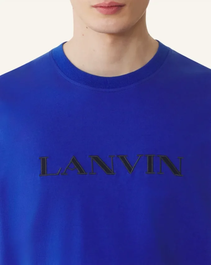 Bawełniana koszulka z haftem Lanvin Bawełniana koszulka z haftem Lanvin