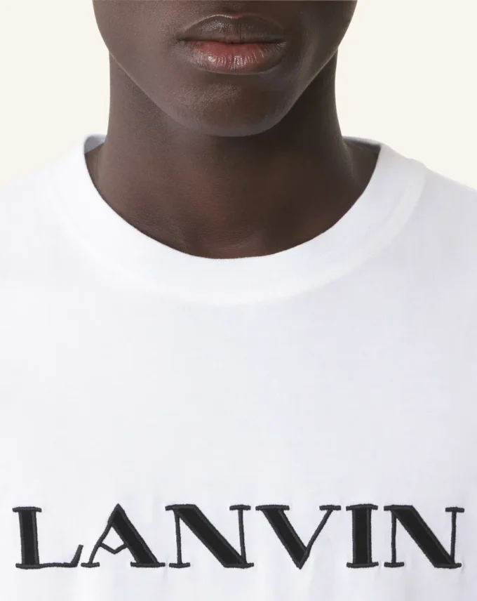 Bawełniana koszulka z haftem Lanvin Bawełniana koszulka z haftem Lanvin