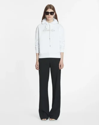 Bluza z kapturem Lanvin z haftem z koralików