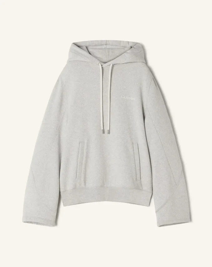 Bluza z kapturem z bawełnianego polaru i kaszmiru Bluza z kapturem z bawełnianego polaru i kaszmiru