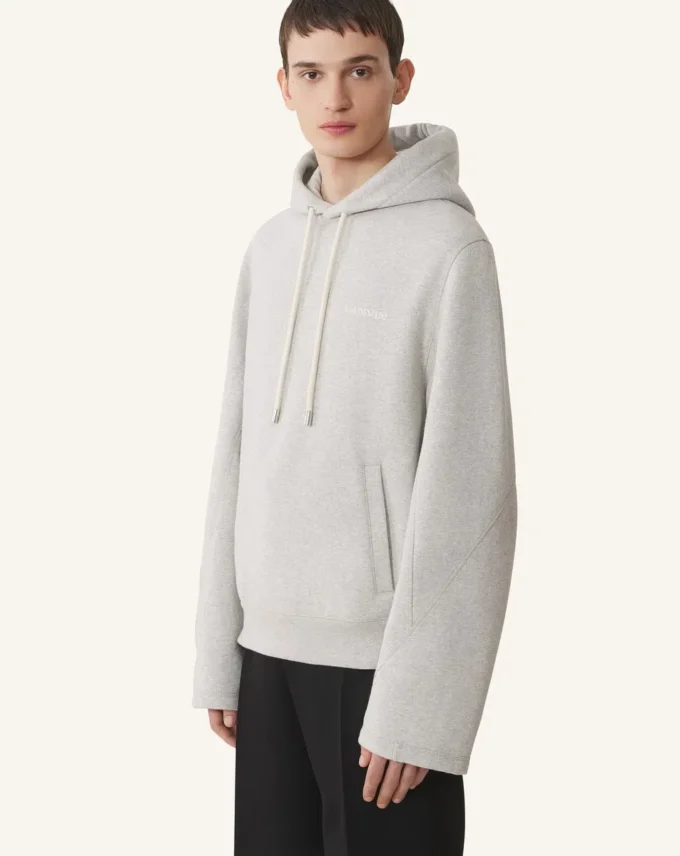 Bluza z kapturem z bawełnianego polaru i kaszmiru Bluza z kapturem z bawełnianego polaru i kaszmiru