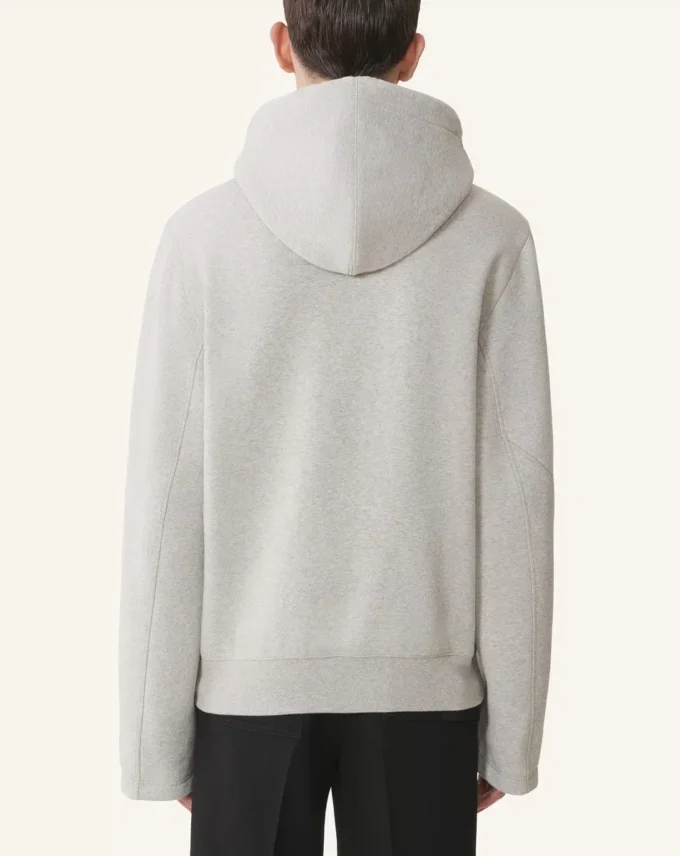 Bluza z kapturem z bawełnianego polaru i kaszmiru Bluza z kapturem z bawełnianego polaru i kaszmiru