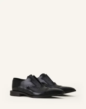 Brogue Oxford Shoe z błyszczącej skóry