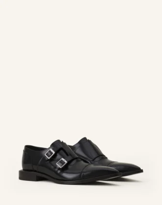 Buty Monk z błyszczącej skóry