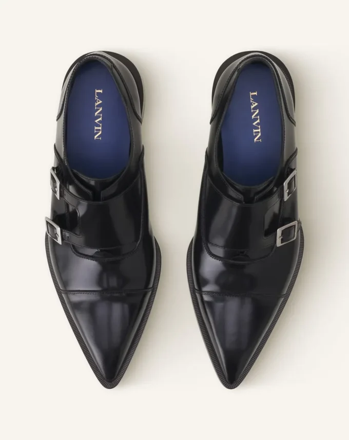 Buty Monk z błyszczącej skóry