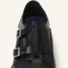 Buty Monk z błyszczącej skóry