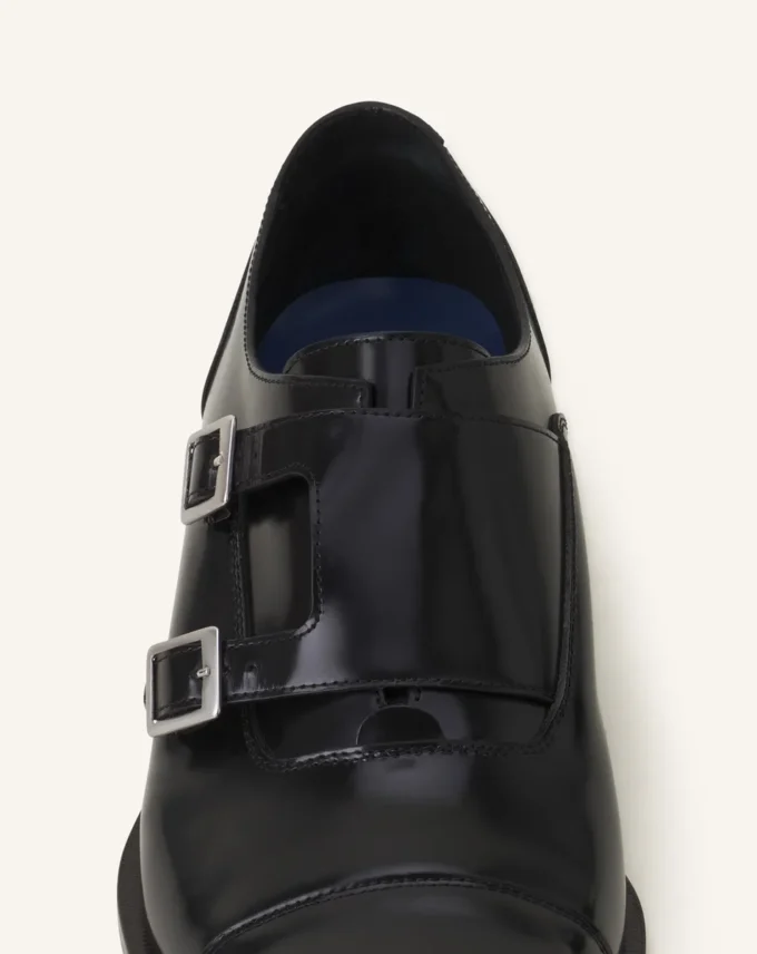 Buty Monk z błyszczącej skóry
