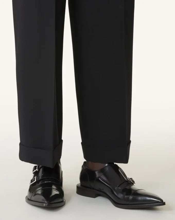 Buty Monk z błyszczącej skóry