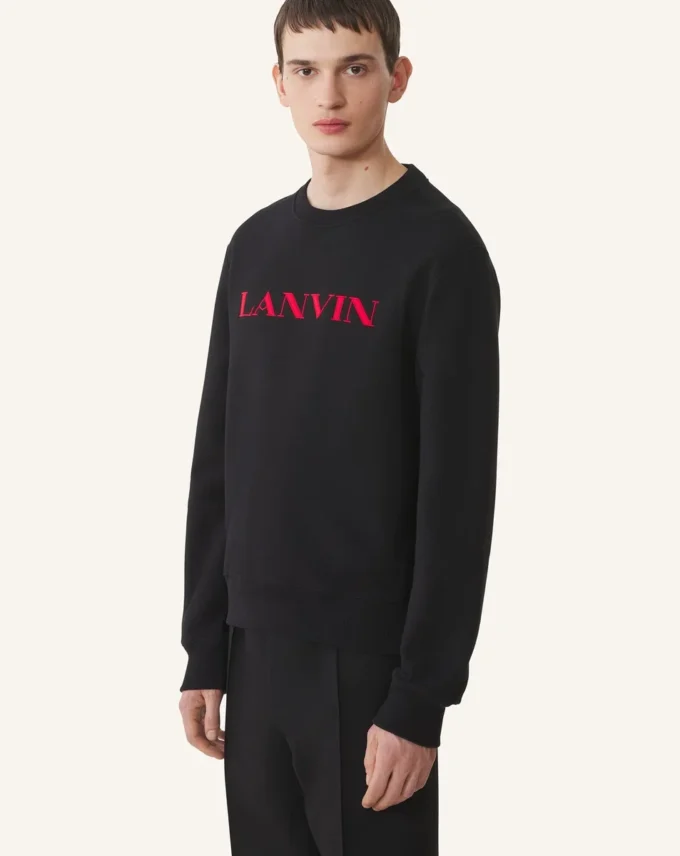 Haftowana bawełniana bluza Lanvin