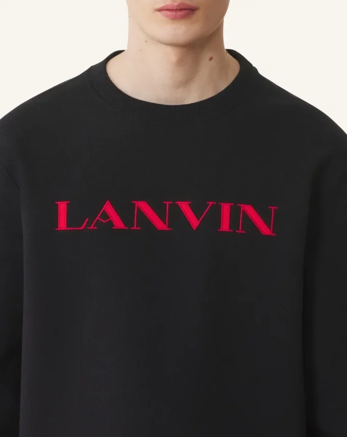 Haftowana bawełniana bluza Lanvin