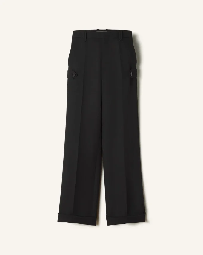 Lekkie wełniane spodnie chino