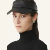 Skórzana czapka z daszkiem Lanvin Skórzana czapka z daszkiem Lanvin