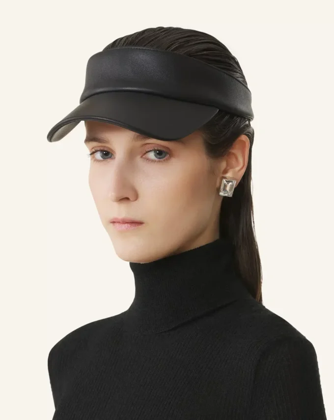 Skórzana czapka z daszkiem Lanvin Skórzana czapka z daszkiem Lanvin