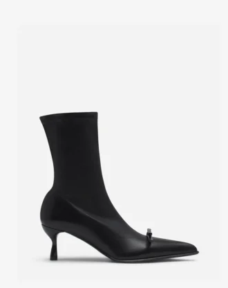 Skórzane botki Lanvin Bow