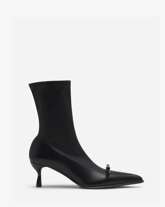 Skórzane botki Lanvin Bow