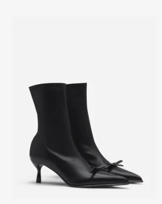 Skórzane botki Lanvin Bow