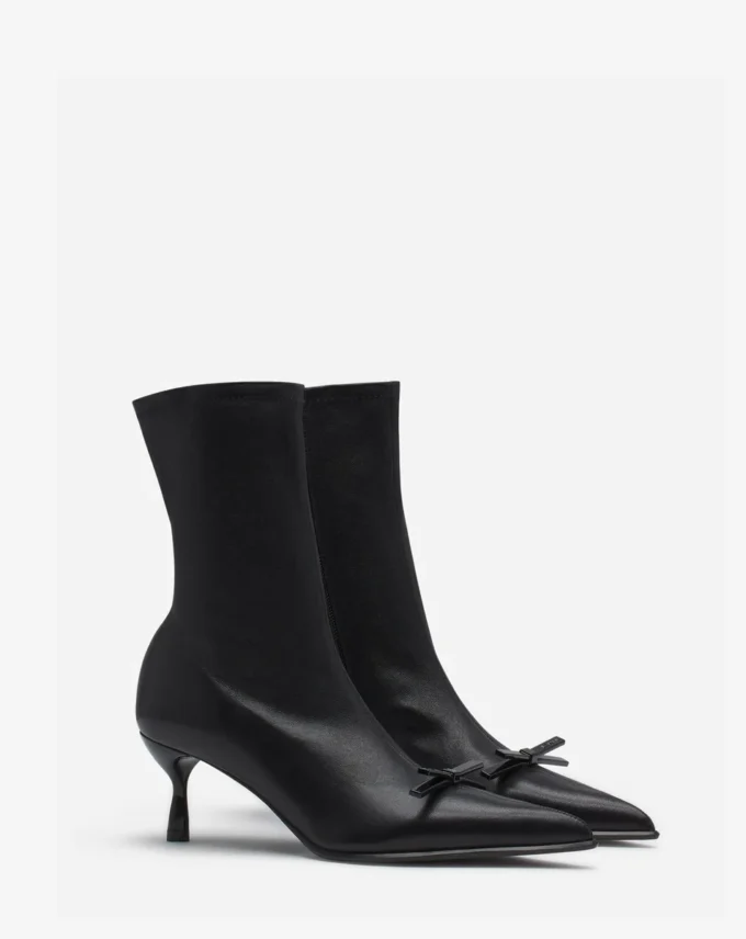 Skórzane botki Lanvin Bow
