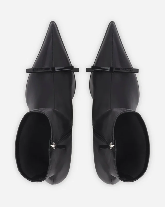 Skórzane botki Lanvin Bow