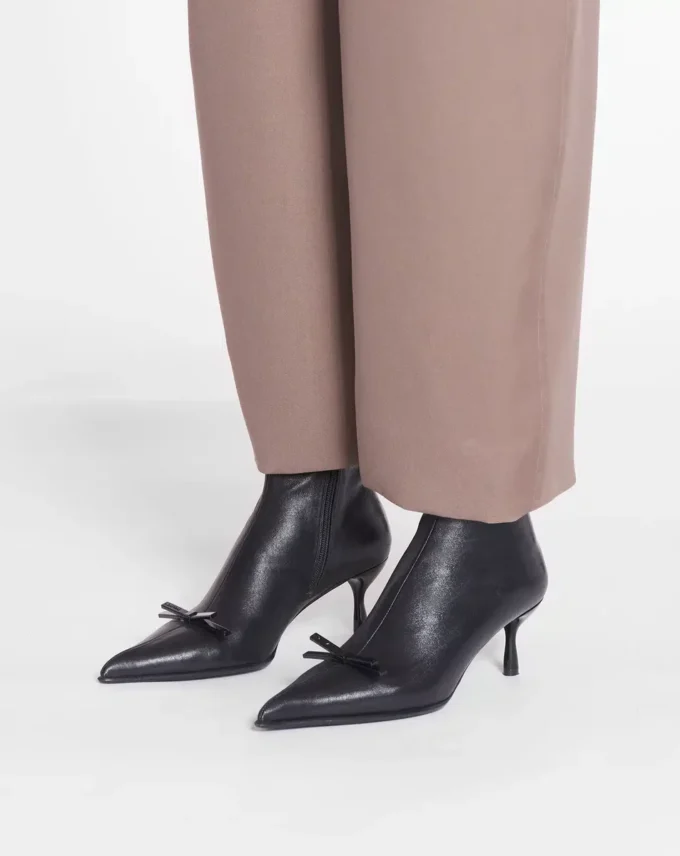 Skórzane botki Lanvin Bow