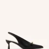 Skórzane czółenka Lanvin Bow Slingback