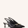 Skórzane czółenka Lanvin Bow Slingback