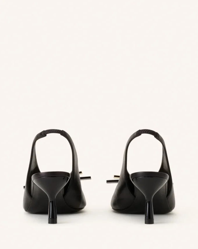 Skórzane czółenka Lanvin Bow Slingback