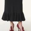 Skórzane czółenka Midnight Step z kokardą