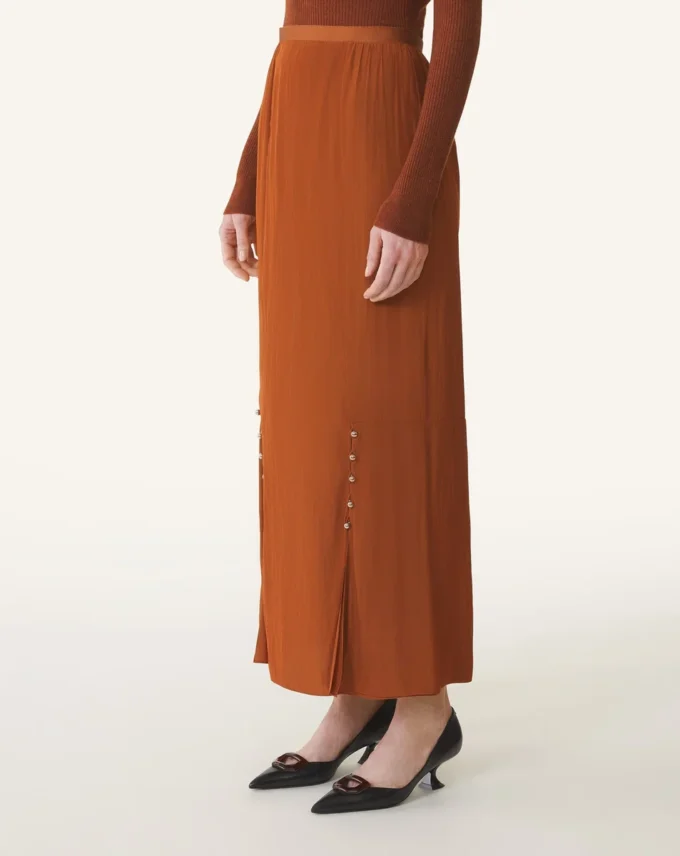 Spódnica midi z charmeuse