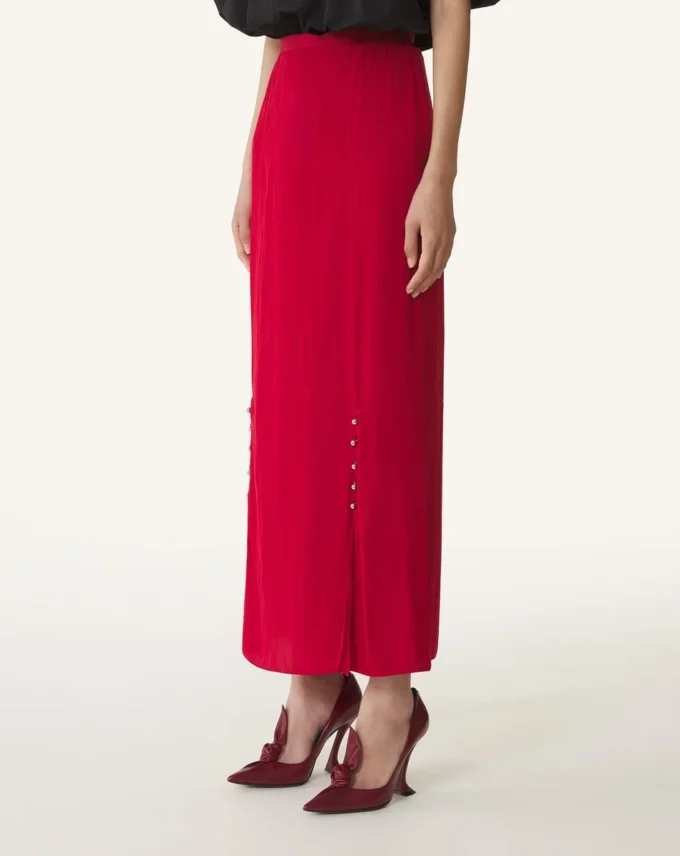 Spódnica midi z charmeuse