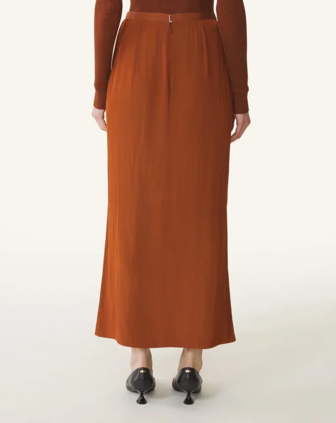 Spódnica midi z charmeuse