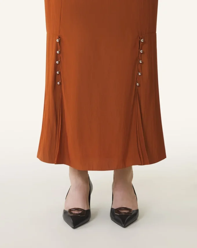 Spódnica midi z charmeuse
