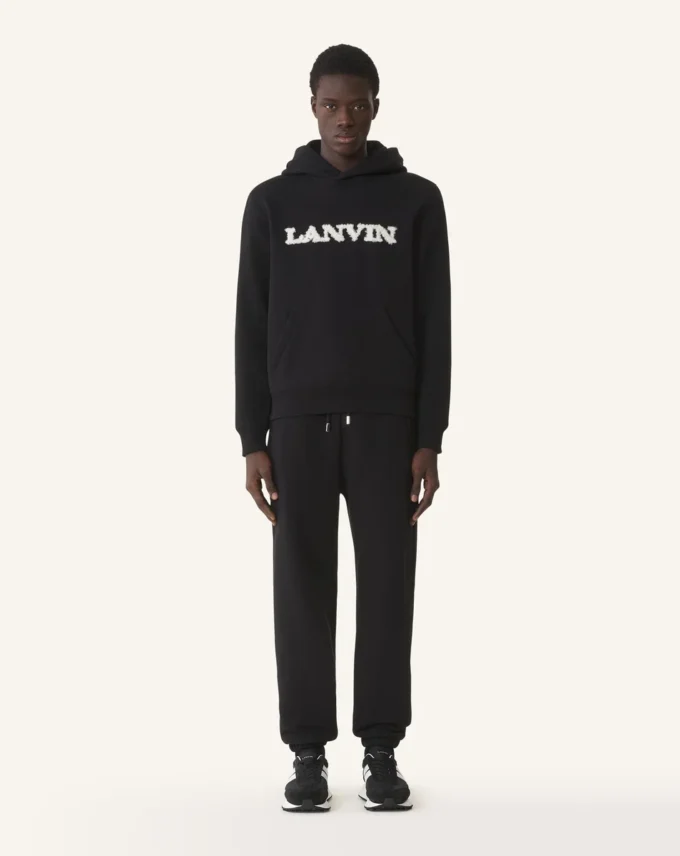 Bluza z kapturem Lanvin z bawełny i owczej skóry Bluza z kapturem Lanvin z bawełny i owczej skóry
