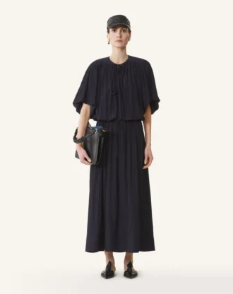 Sukienka midi z charmeuse