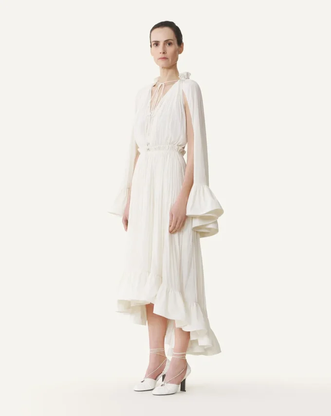 Sukienka midi z charmeuse Sukienka midi z charmeuse
