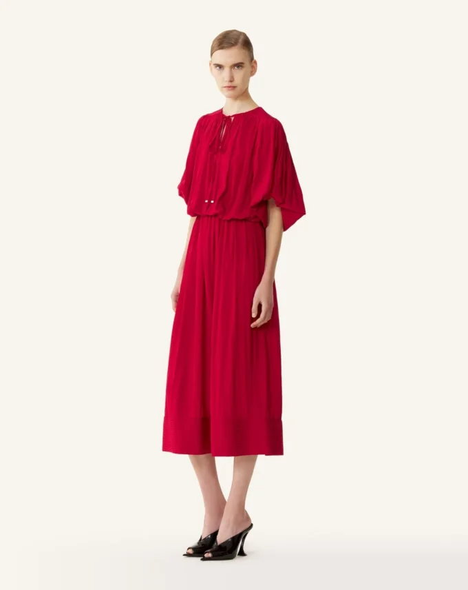 Sukienka midi z charmeuse Sukienka midi z charmeuse