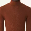 Sweter z golfem z wełny merynosowej i jedwabiu