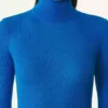Sweter z golfem z wełny merynosowej i jedwabiu