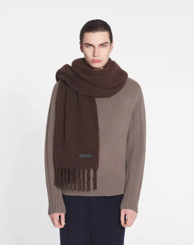 Szalik z frędzlami Lanvin z wełny Szalik z frędzlami Lanvin z wełny