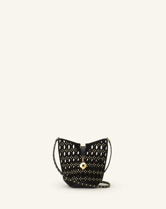 Torba Catch Nano marki Lanvin z zamszu