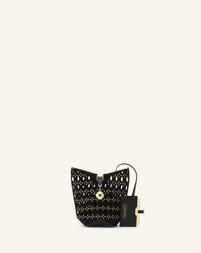 Torba Catch Nano marki Lanvin z zamszu